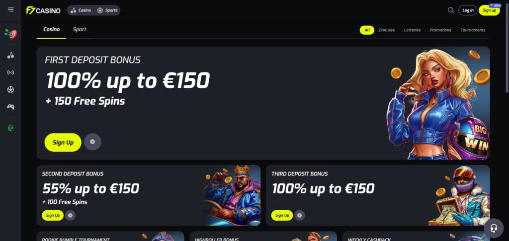 Learn F7 Casino promotions page