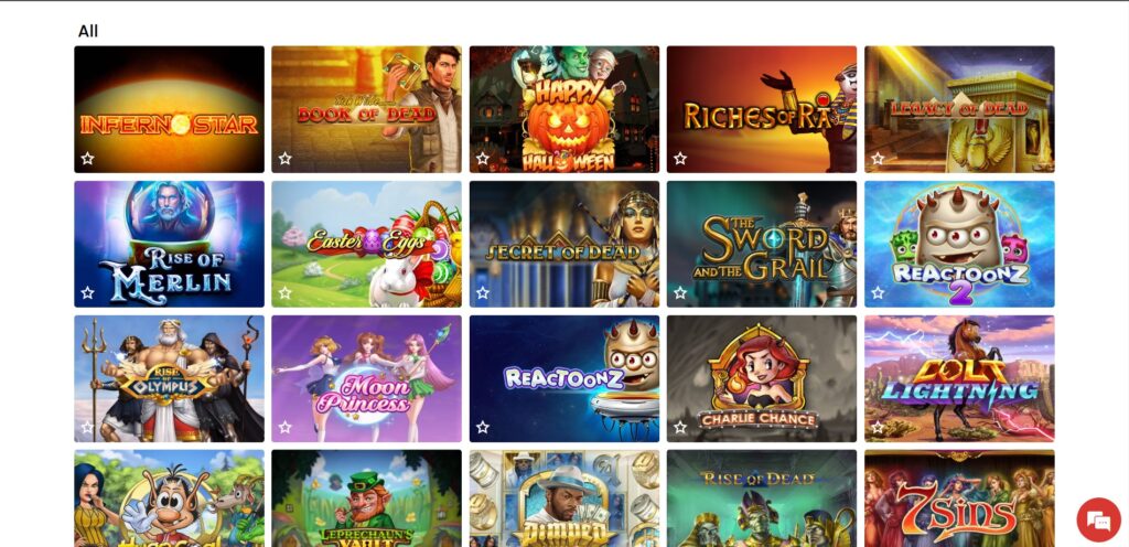 Explore iWinFortune Casino slots page