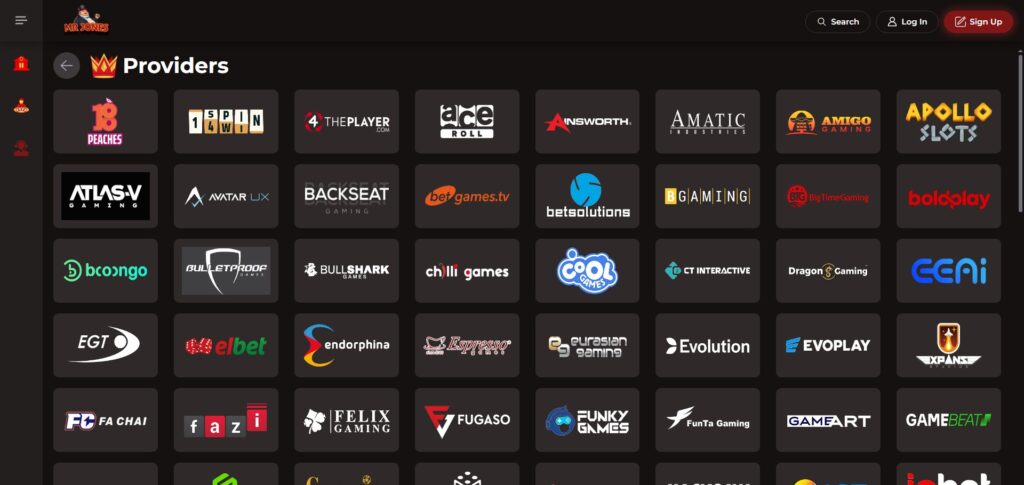 Discover Mr Jones Casino providers